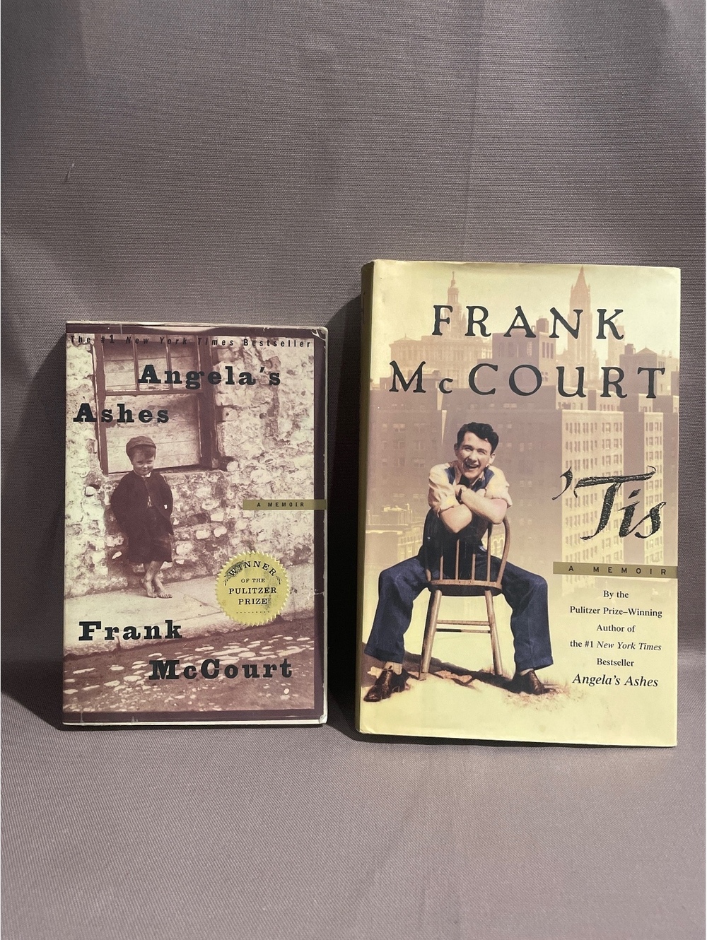 Frank McCourt Books 2 Book Bundle Angela’s Ashes & ’Tis Hardcover Memoir